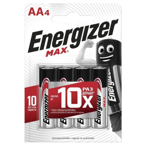 Батарейки AA Energizer Max, блистер 4шт. по цене 100 ₽