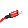 Кабель USB - Lightning HOCO X14, 2.4А, 1м, тканевый красный