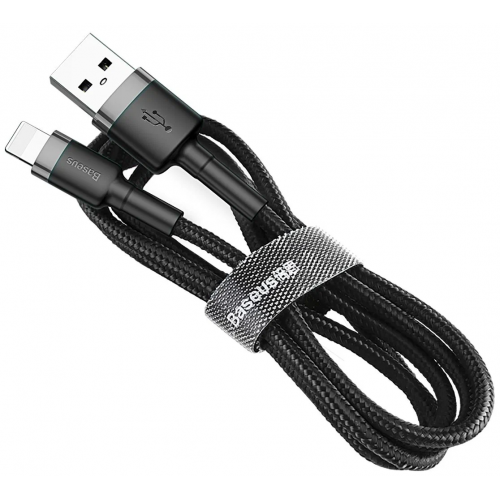 Кабель USB - Lightning Baseus Cafule, 1м, черный