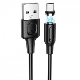 Кабель USB - Type-C Borofone BX41 магнитный, 3А, 1м, черный