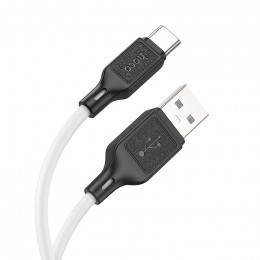 Кабель USB - Type-C HOCO X90, 2.4А, 1м, силикон, белый