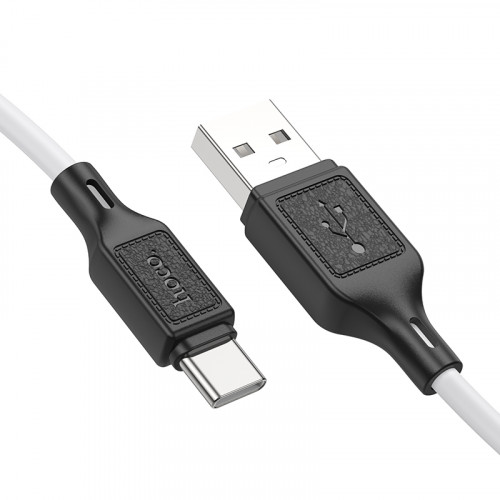 Кабель USB - Type-C HOCO X90, 2.4А, 1м, силикон, белый