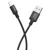 Кабель USB - Lightning HOCO X14, 2.4А, 1м, тканевый черный