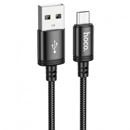 Кабель USB - Micro-usb HOCO X89, 2.4А, 1м, нейлон, черный