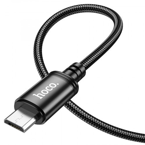 Кабель USB - Micro-usb HOCO X89, 2.4А, 1м, нейлон, черный