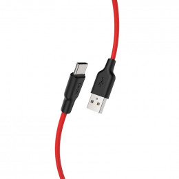 Кабель USB - Type-C HOCO X21 Plus, 3А, 2м, силиконовый, красный