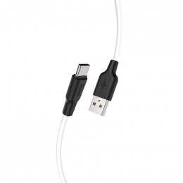 Кабель USB - Type-C HOCO X21 Plus, 3А, 1м, силиконовый, белый