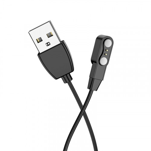 Кабель USB HOCO для смарт-часов Y3/Y4 магнитный, 0.61м, черный