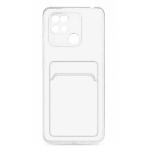 Чехол Xiaomi Redmi 10C/Poco C40 силикон прозрачный с визитницей по цене 150 ₽