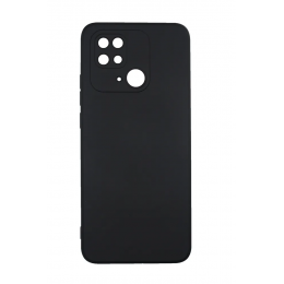 Чехол Xiaomi Redmi 10C/Poco C40 силикон с бархатной подложкой, черный