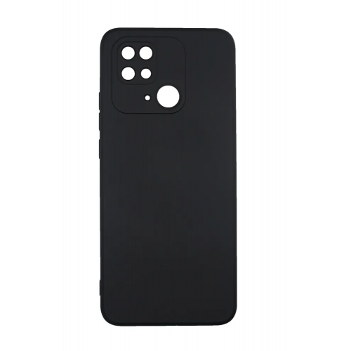 Чехол Xiaomi Redmi 10C/Poco C40 силикон с бархатной подложкой, черный по цене 250 ₽