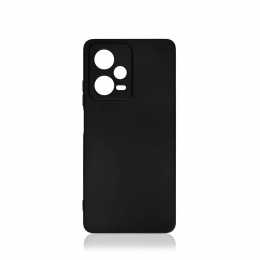 Чехол Xiaomi Redmi Note 12 Pro 5G силикон с бархатной подложкой, черный