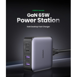 Зарядное устройство UGREEN Nexode 65W Dekstop Charger