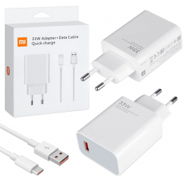 СЗУ USB MI 33W + кабель Type-C, 1м, белый