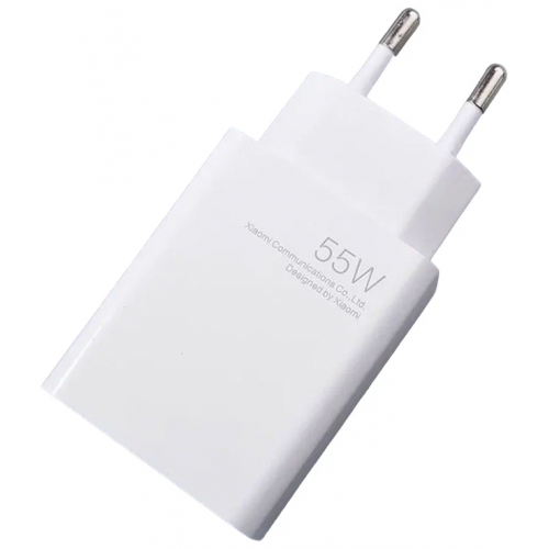 СЗУ USB MI 55W + кабель Type-C, 1м, белый по цене 450 ₽