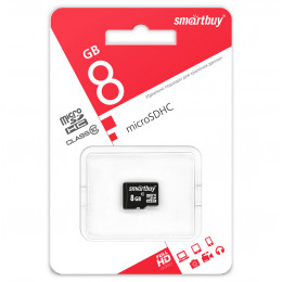 Карта памяти Smartbuy microSDHC 8 ГБ Class 10 [SB8GBSDCL10-00]