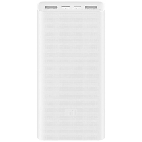 Портативный аккумулятор Xiaomi Mi Power Bank 3, 20000 mAh, белый