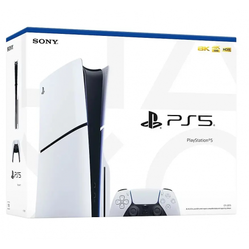 Игровая приставка Sony PlayStation 5 Slim, с дисководом, 1000 ГБ SSD, без игр, белый