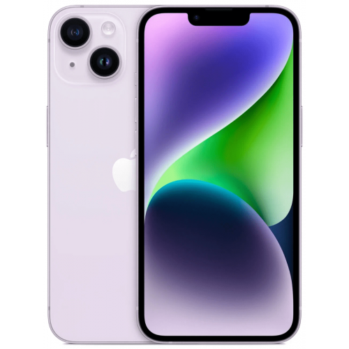Смартфон Apple iPhone 14 128 ГБ, 2 nano sim, фиолетовый (MPUW3CH/A, A2884) по цене 66 990 ₽
