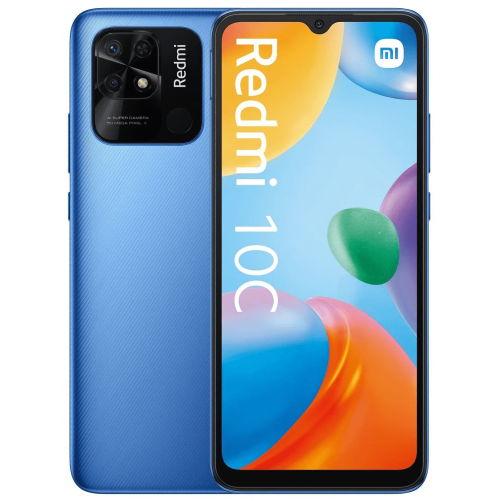 Смартфон Xiaomi Redmi 10C 4/64GB, синий океан (RU) по цене 9 790 ₽